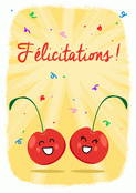 Cherries &eacute;clatantes pour f&eacute;licitations